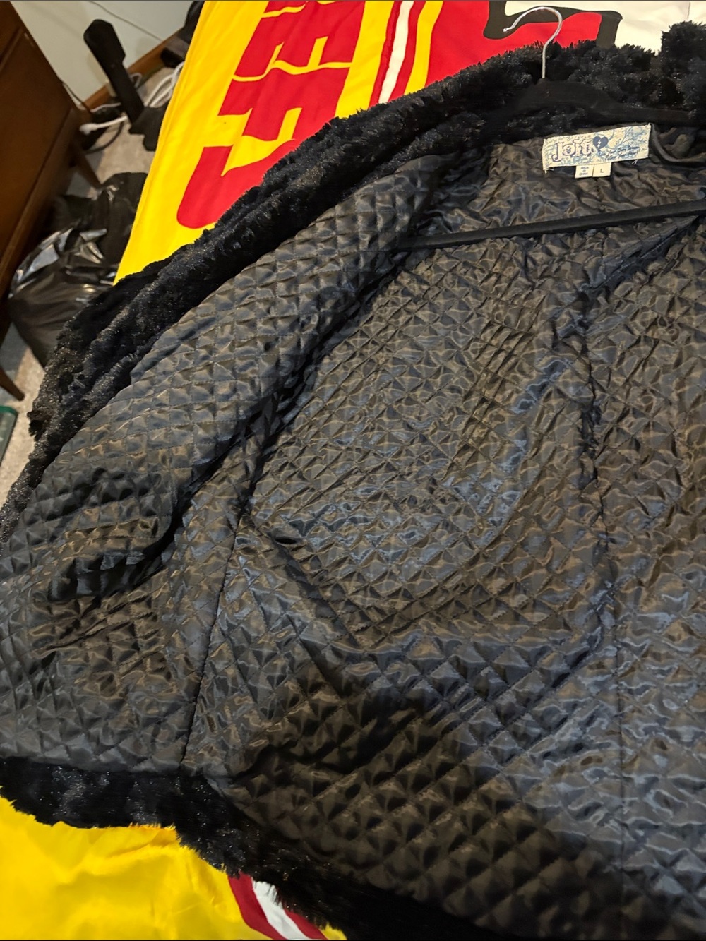 Jolt Black Plush Teddy Jacket good condition! Size Large nice - Picture 15 of 16